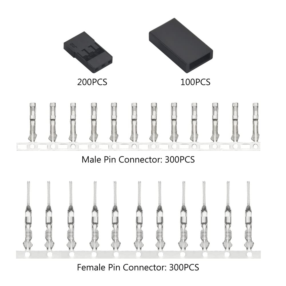 Universal 900 PCS Servo Cable Connector Set: Crimp Pin Kit for Easy Projects