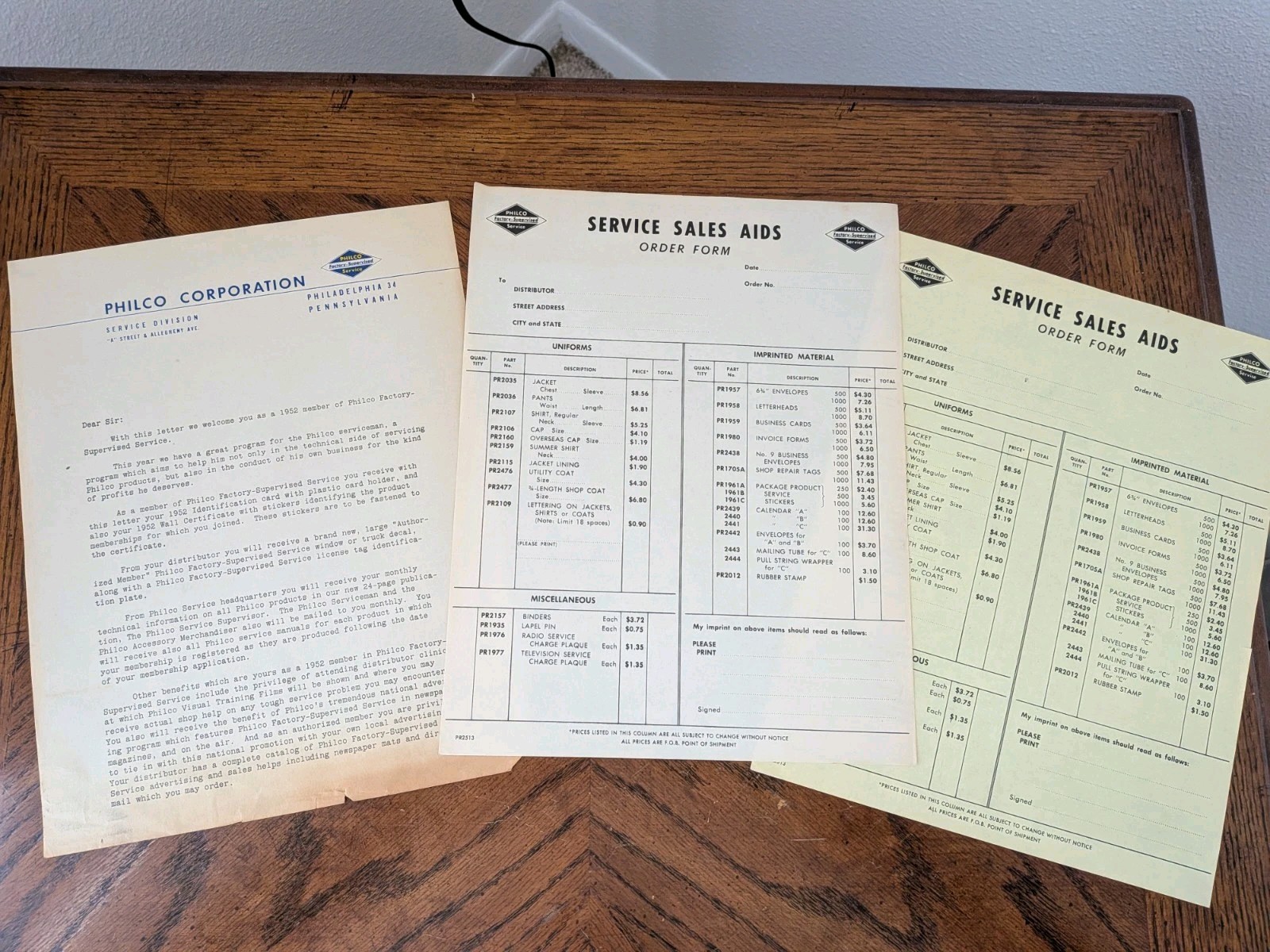 Large Lot Philco Salesman Dealer Advertising Items