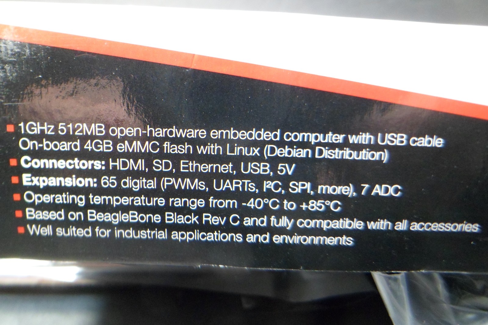 element 14 BeagleBone Black Industrial 1GHz ARM® Cortex-A8 4GB -NEW/SEALED BOARD