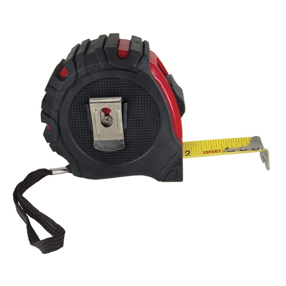 Lefthanded Tape Measure With Rubber Guard 25 ft