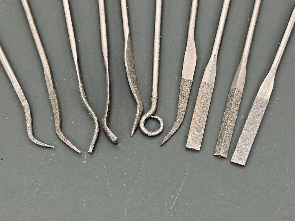 LARGE VINTAGE Tool Lot: Drafting Instruments, Precision Files, Templates & Case