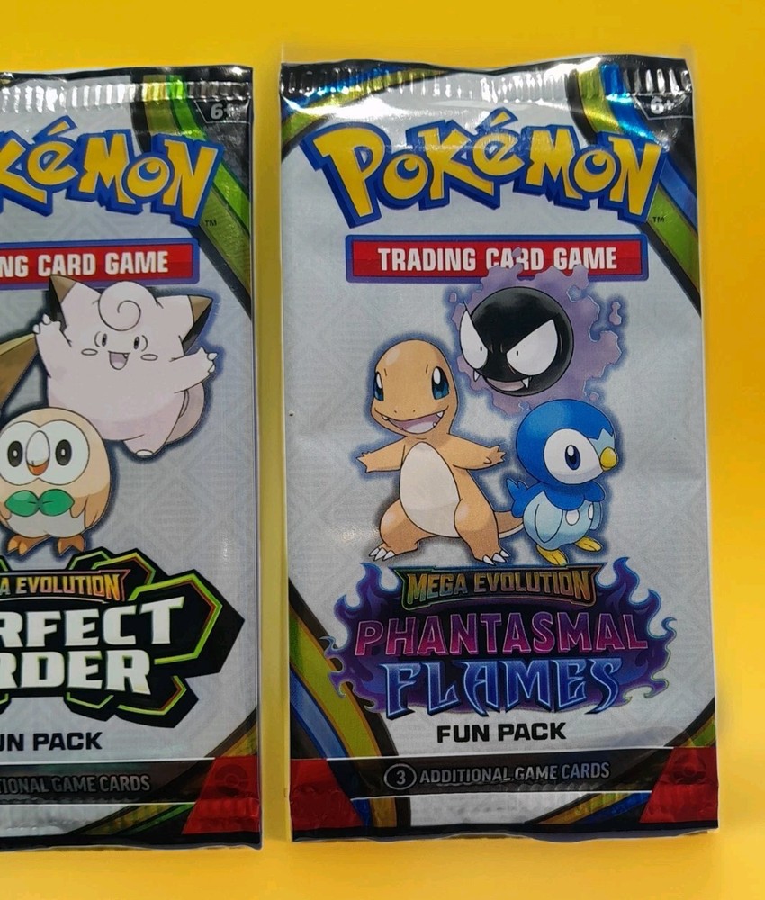 Mega Evolution Fun Packs Pokemon Sampling Card Phantasmal Flames PERFECT ORDER