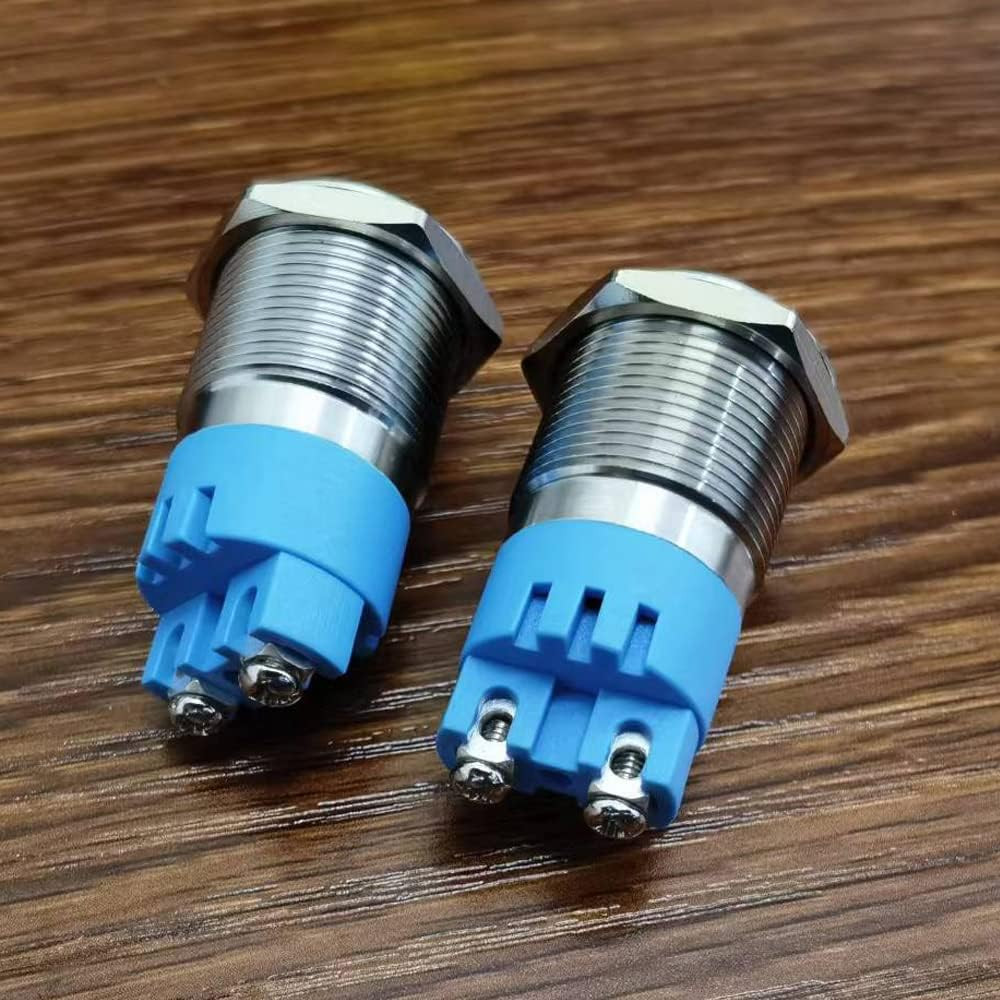 2Pcs 12V 19mm Red LED Indicator Light Buzzer 90dB for Panel DIY Projects