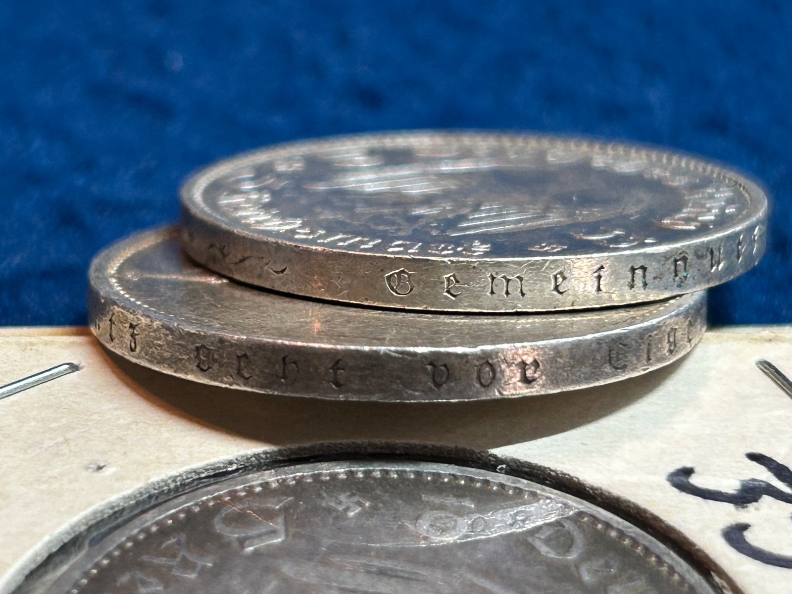 Lot of 4 WWII 5 Mark German Silver Coin Potsdam Reichsmark Fineness .900