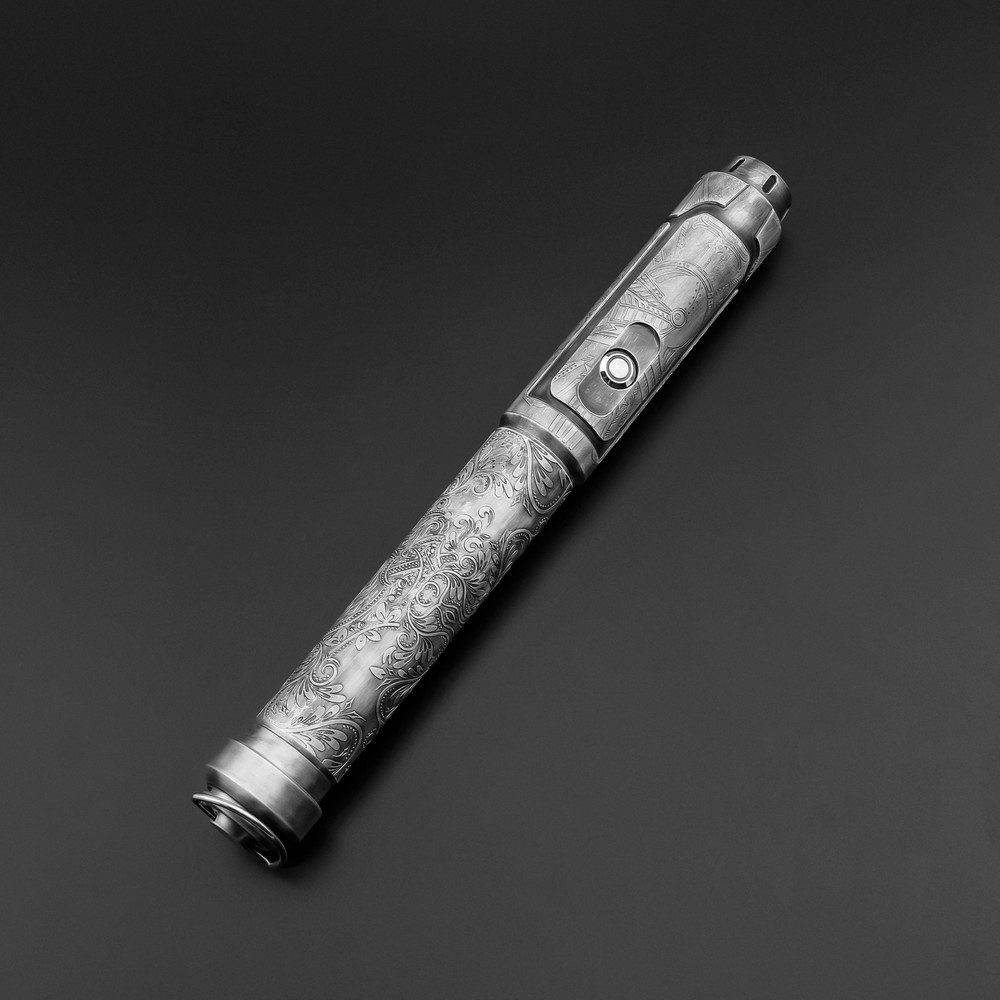 E29 Silver Weathered Proffie Lightsaber Smooth Swing Programmable with SD Card