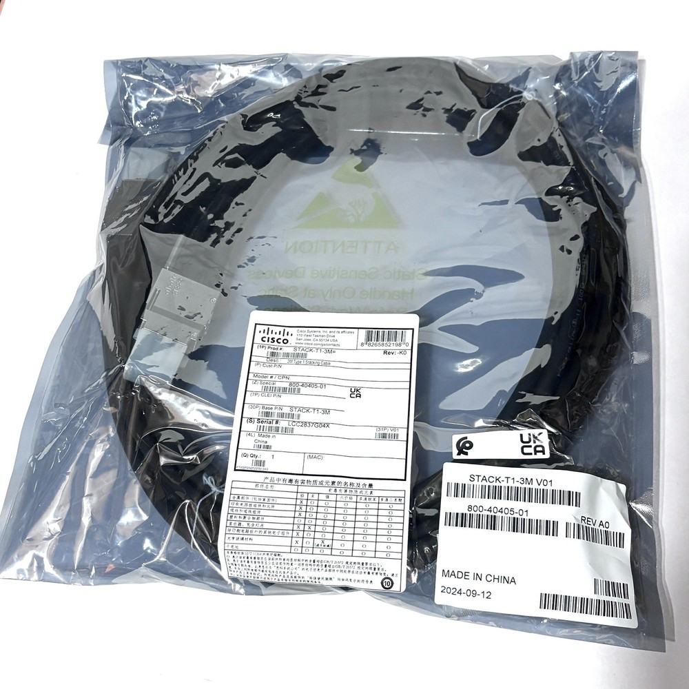 CISCO STACK-T1-3M 800-40405-01 STACKWISE 3M TYPE 1 STACKING CABLE - NEW