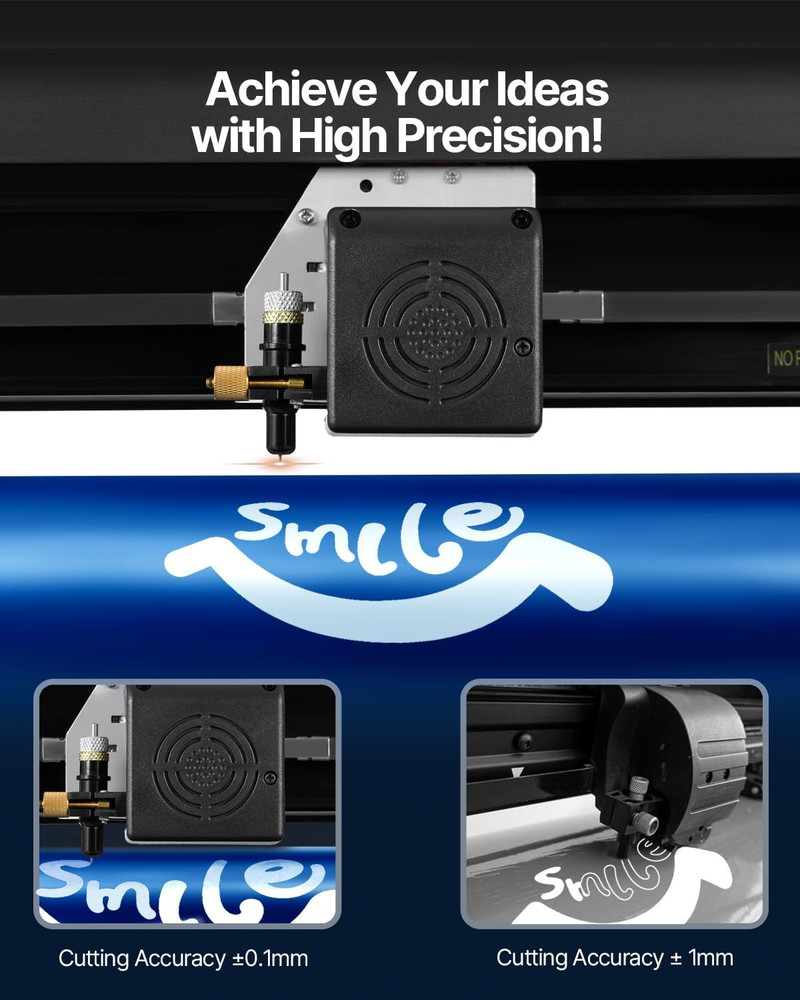 Vinyl Cutter Machine, Upgraded 28 Inch Paper Feed Cutting Plotter Bundle, Adjust