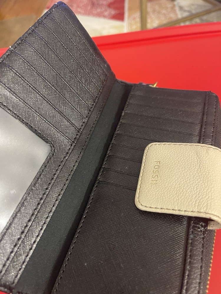 FOSIL MADISON WALLET GRAY LEADER PYTHON SNAKECLUTCH ORGANIZER