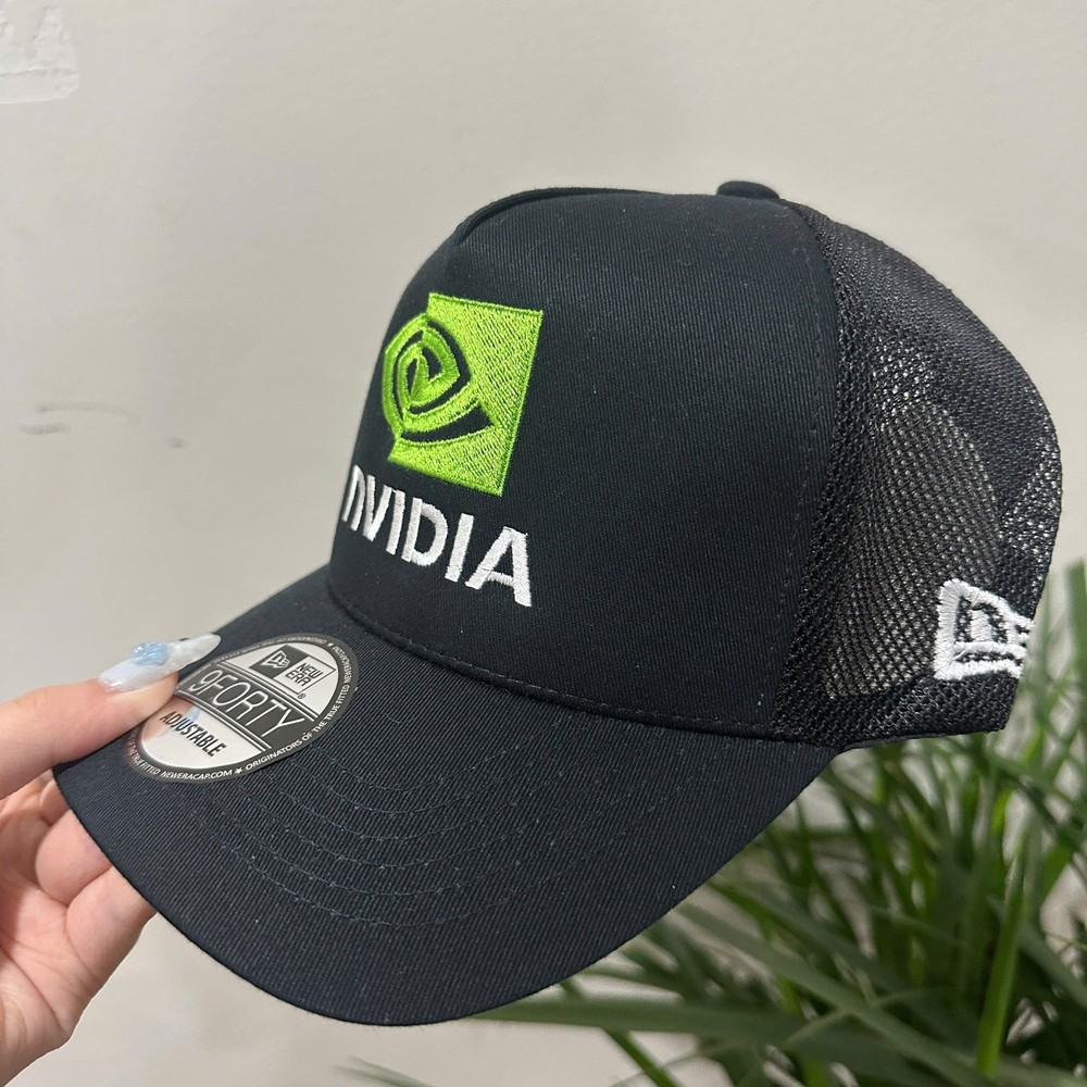 NVIDIA 9FORTY Trucker Hat Black Mesh Cap Adjustable Snapback GPU Gaming