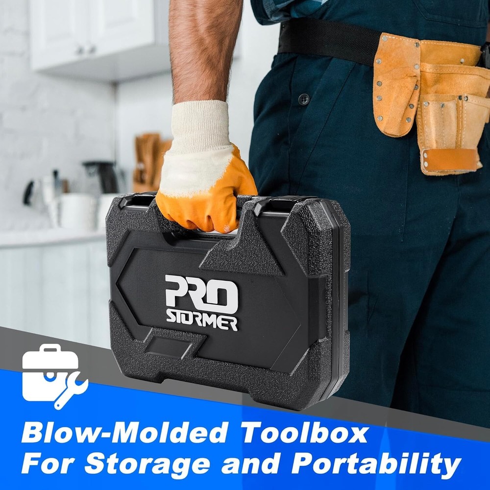 Prostormer 93-Piece Tool Kit, Basic Household Repair Tool Set with Toolbox