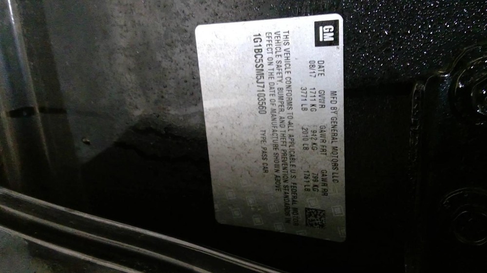 CRUZE 2018 Transmission Shift 1002631