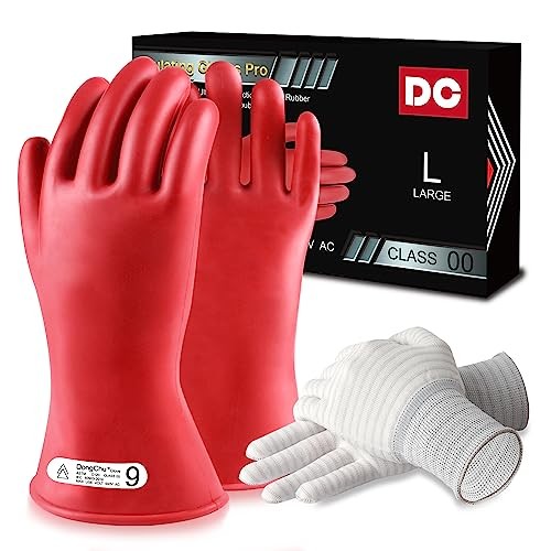 Natural Rubber Gloves - Class 00 Low Voltage Electrical Insulating Linesmen's
