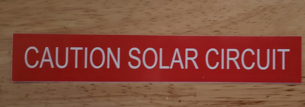PV Solar Labels Conduit Labels