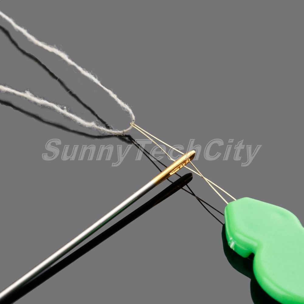 5cm Plastic Needle Threader Help Thread Needle Eye Sewing Tools Portable 10X