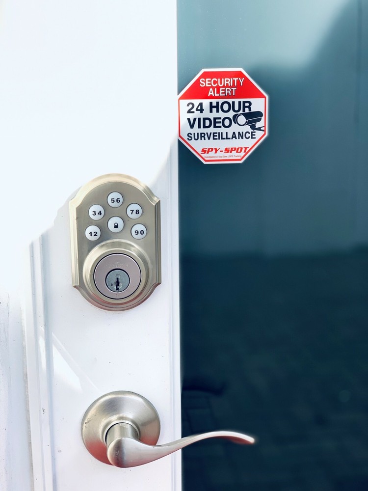 6 x Security Surveillance Decals Vinyl CCTV Security System Double Sided Sticker