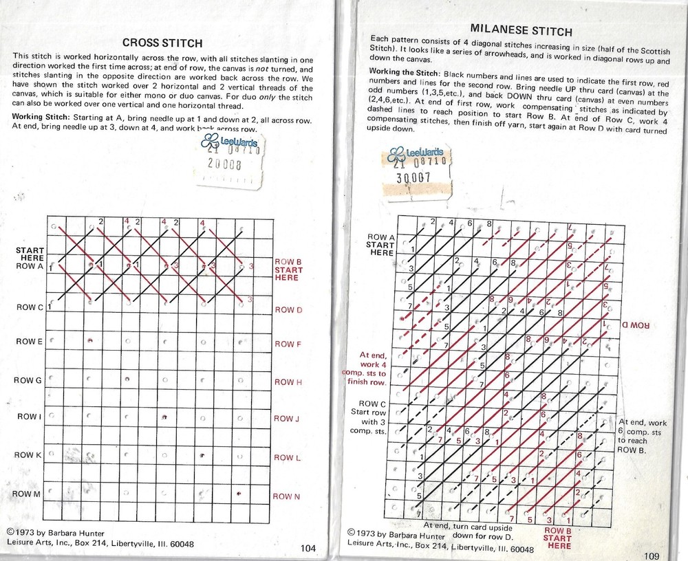 Stitch N Learn Needlepoint Cards Set 2 & 3-plus bookmark & pincushion pattern