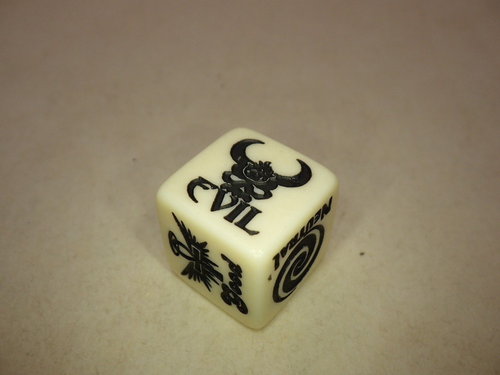 16mm Alignment D6 Good Evil Custom Engraved RPG Gaming Die Roleplay Tabletop