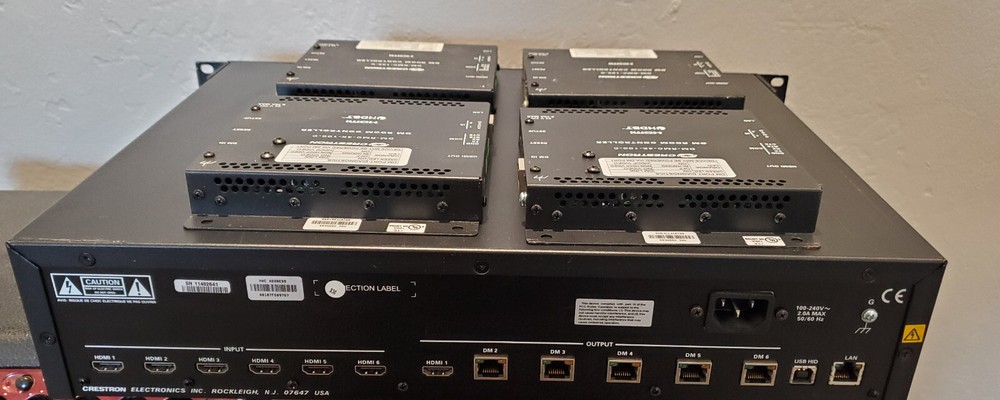 Crestron Electronics DM-MD6X6 DigitalMedia Distribution & 4 DM Room Controllers