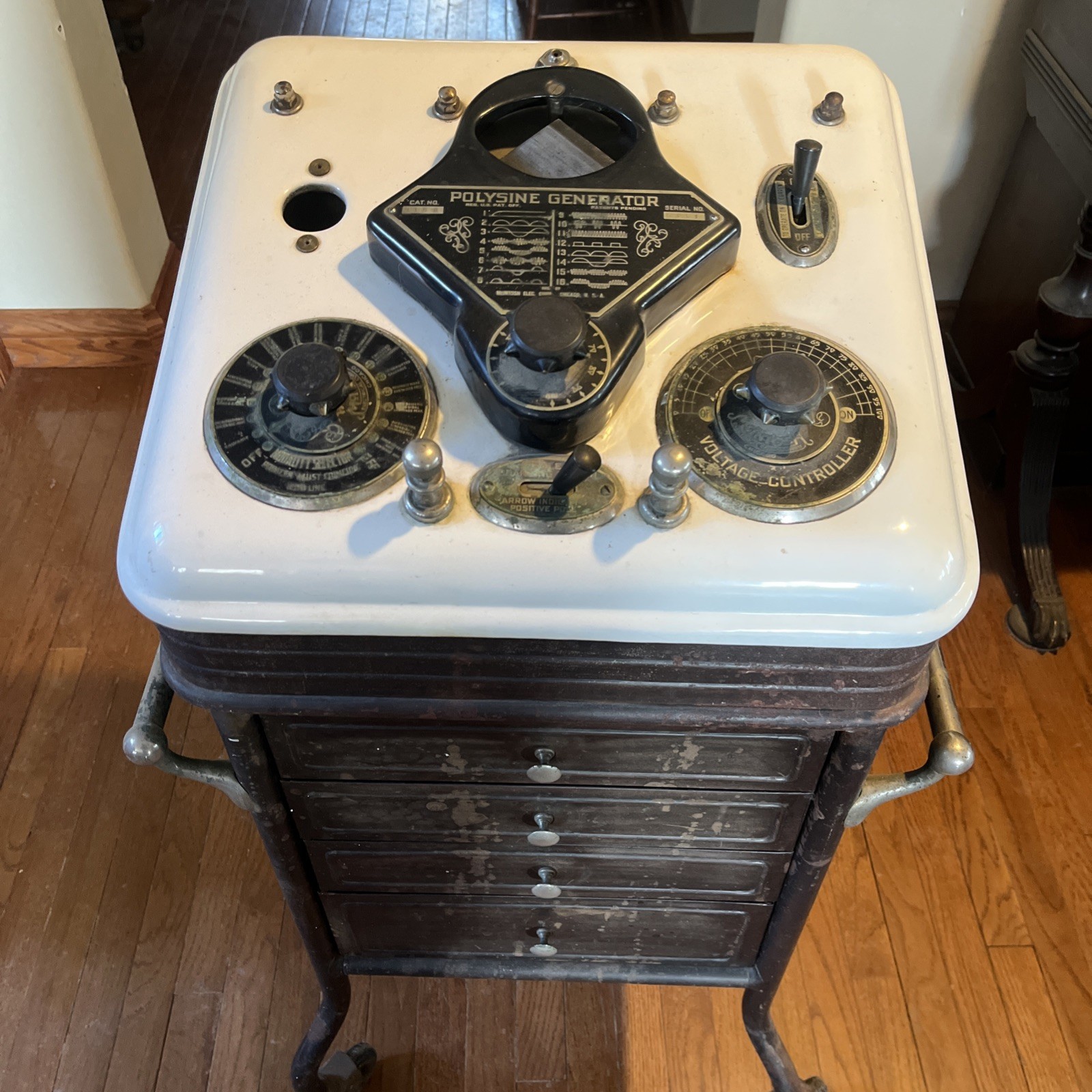 Shock Therapy McIntosh Polysine Generator Quck Medical Device And 4 Drawer Stand