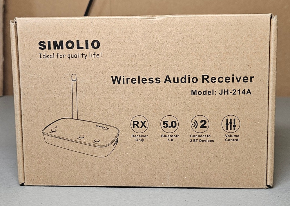 Simolio Wireliess Audio Receiver- Model JH-14A- New in Open Box!