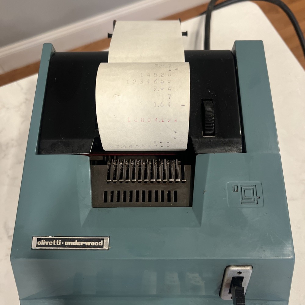 Olivetti Underwood Summa Quanta 20 Adding Machine & Power Cord - WORKS