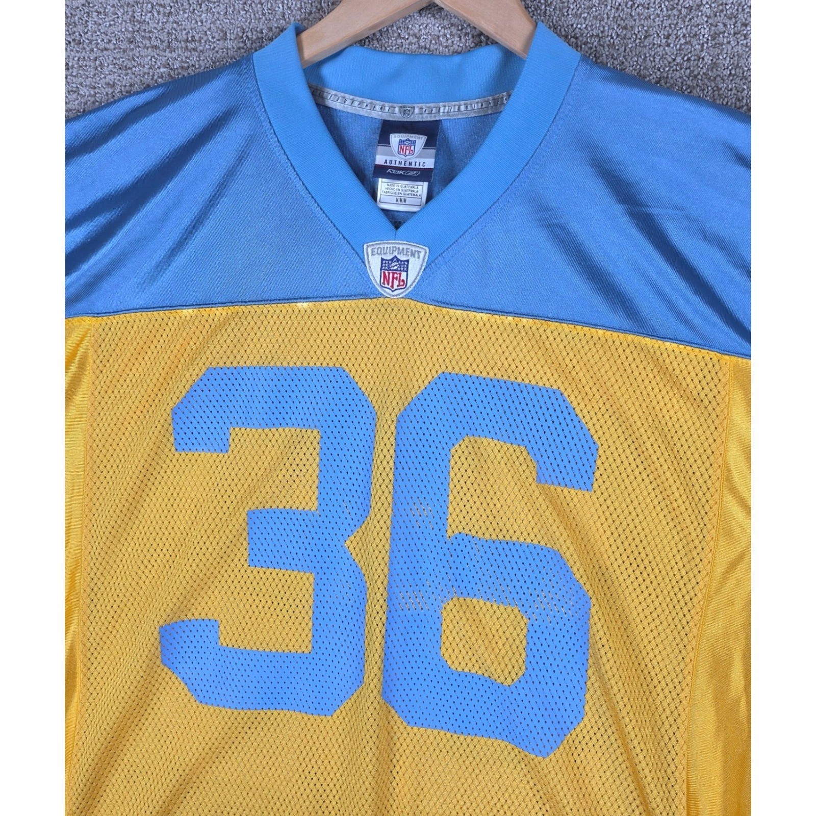 Reebok Brian Westbrook Philadelphia Eagles Jersey Mens Medium Yellow Throwback