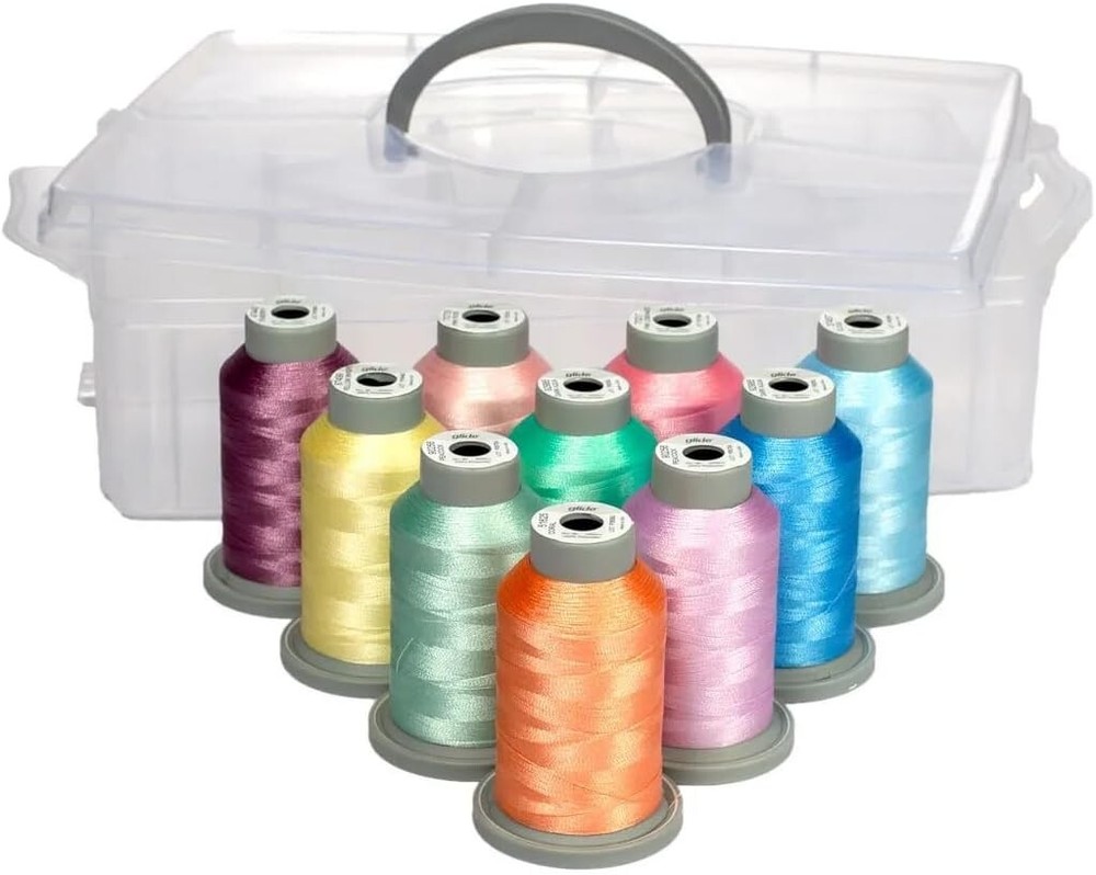 Thread No 40 Sewing Spring Collection 10 Colors 1,100yds Each Trilobal Polyester