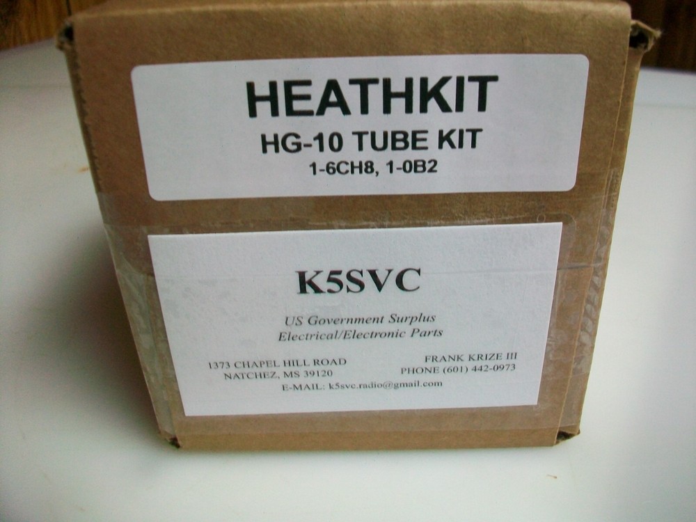 HEATHKIT HG-10 TUBE KIT