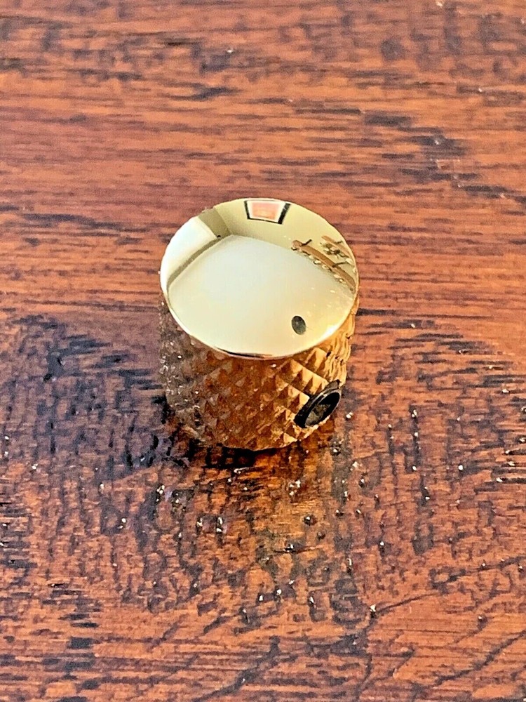 1 x GOLD Plated Solid Brass / Telecaster Knurled DOME Switch Tip / Set Screw