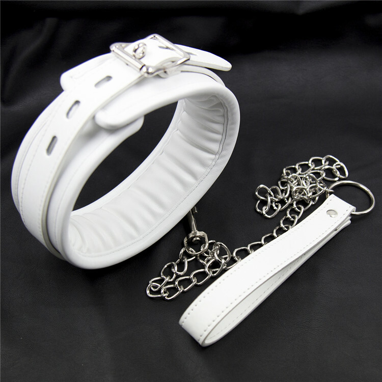 Binding Neck Collar Posture Corset with Chain Choker For Couples Restraints