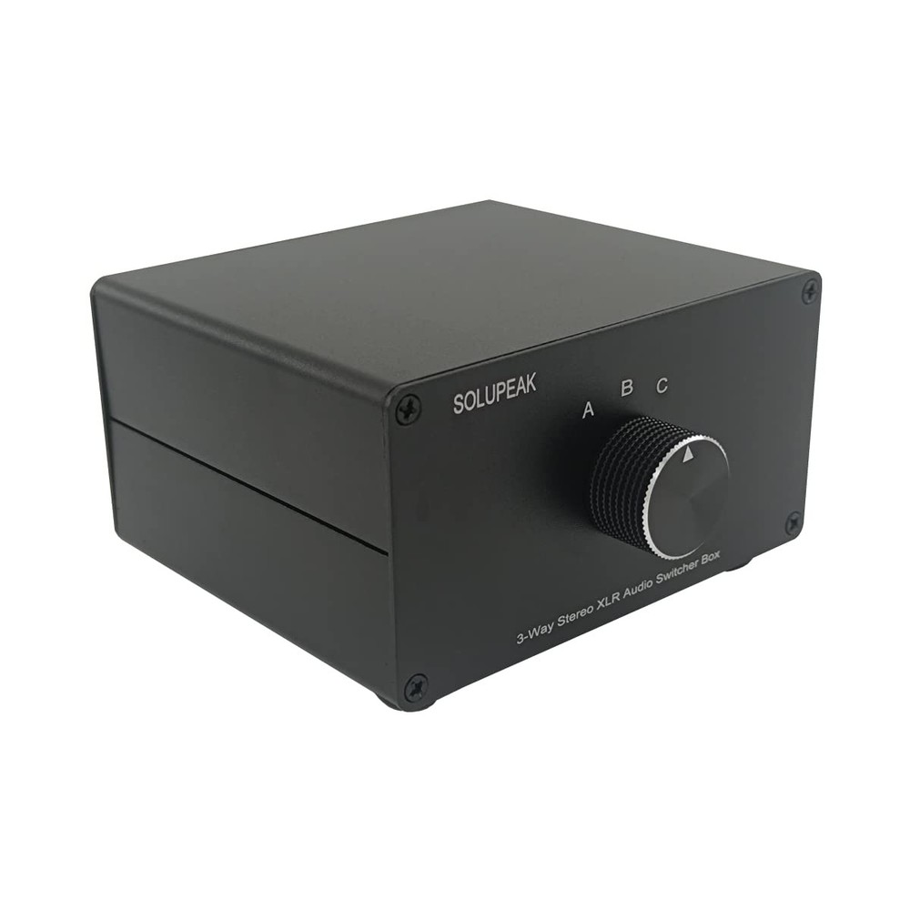 XLR Stereo Audio Switch Box: 3-Way Balanced Converter & Input Selector (X301)