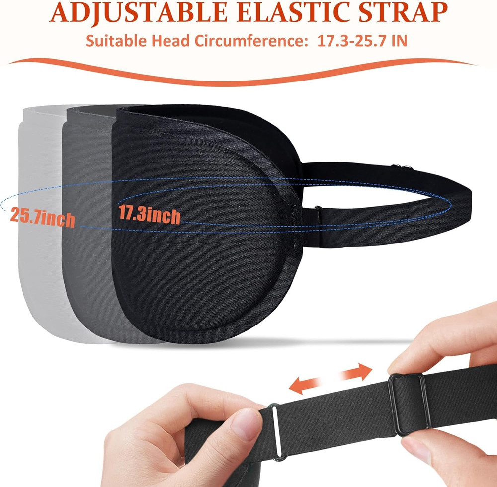 Funny 3D Zero Pressure Sleep Eye Mask for Men Women Side Sleeper, Adjustable