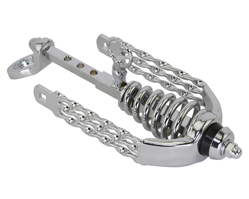 Bike Spring Fork Slammer W/Triple Flat Twisted Crown Chrome.