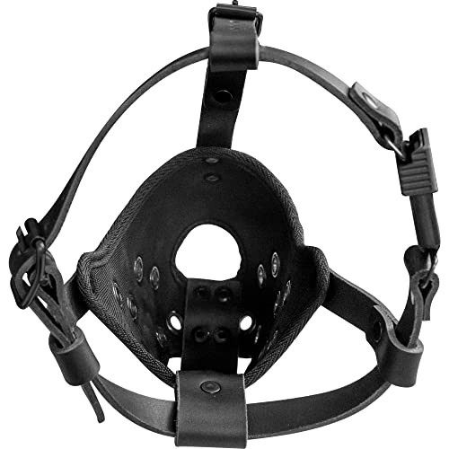 Large Dog Basket Muzzle - No Biting, Barking, or Chewing - Adjustable Straps, Bl
