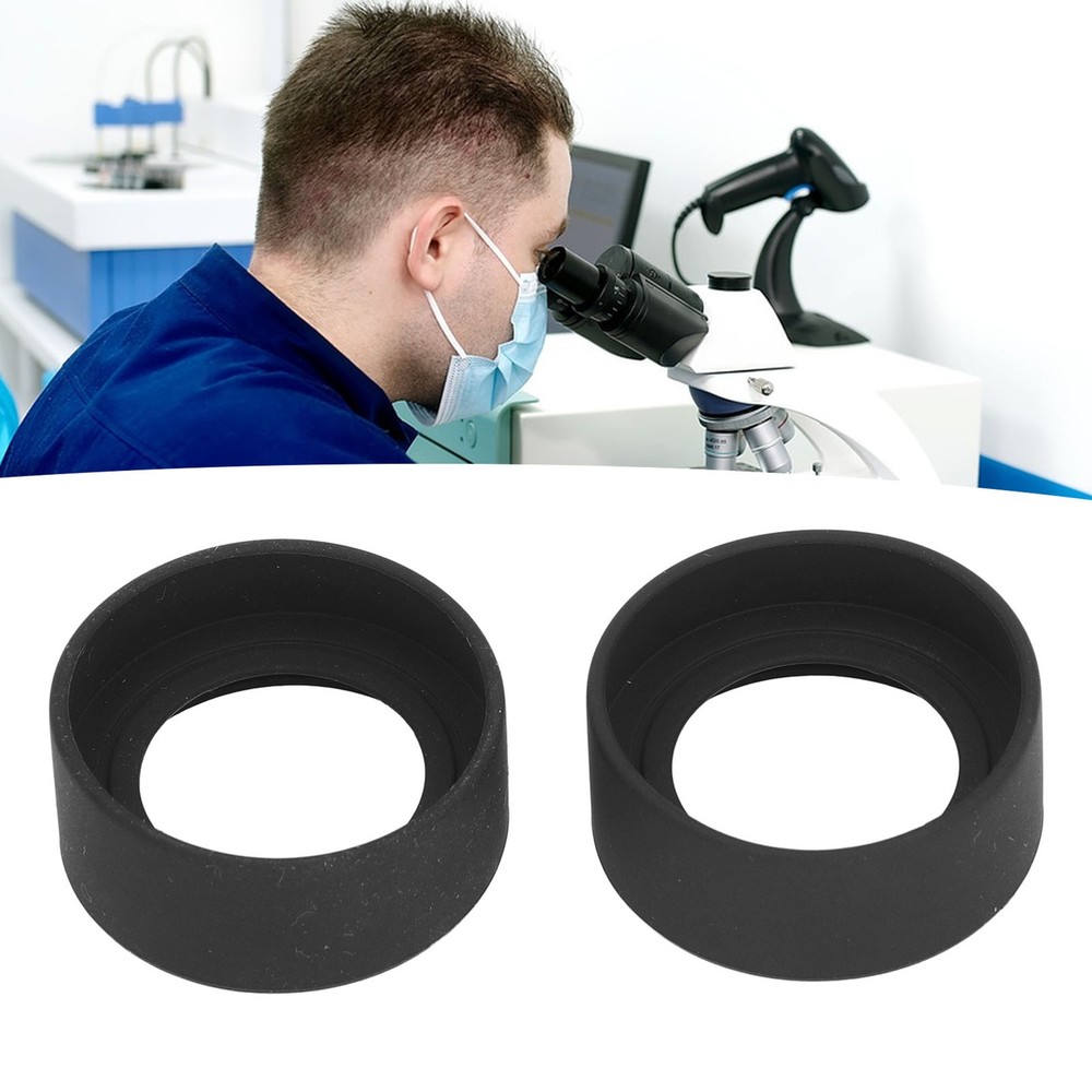 3-2 Pcs Microscope Eyepiece Eye Cup 41mm Diameter Flat Angle Rubber Eyepiece