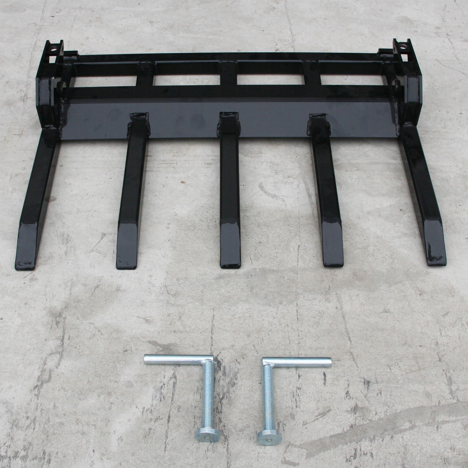 60" Clamp Debris Forks Tractor Skid Steer Loader Bucket Pallet Forks Heavy Steel
