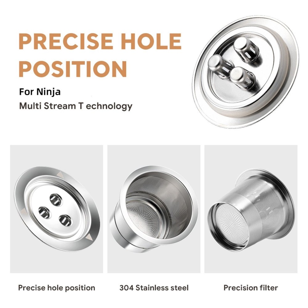 New Stainless Steel Capsule Filter Shell Accessory For Ninja Coffee Machine