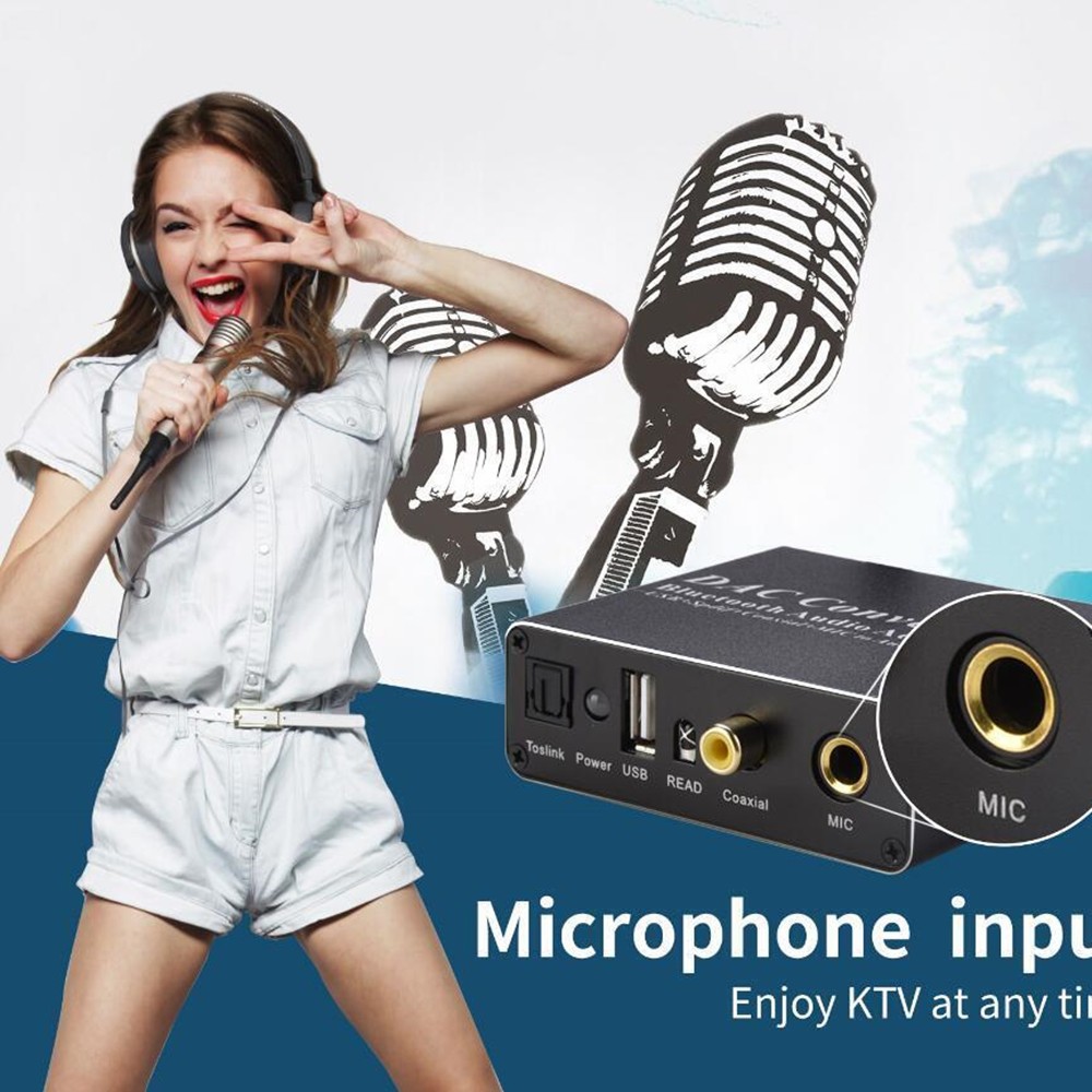 Audio DAC Decoder Bluetooth Receiver Amplifier U Disk Player Microphone Adapter