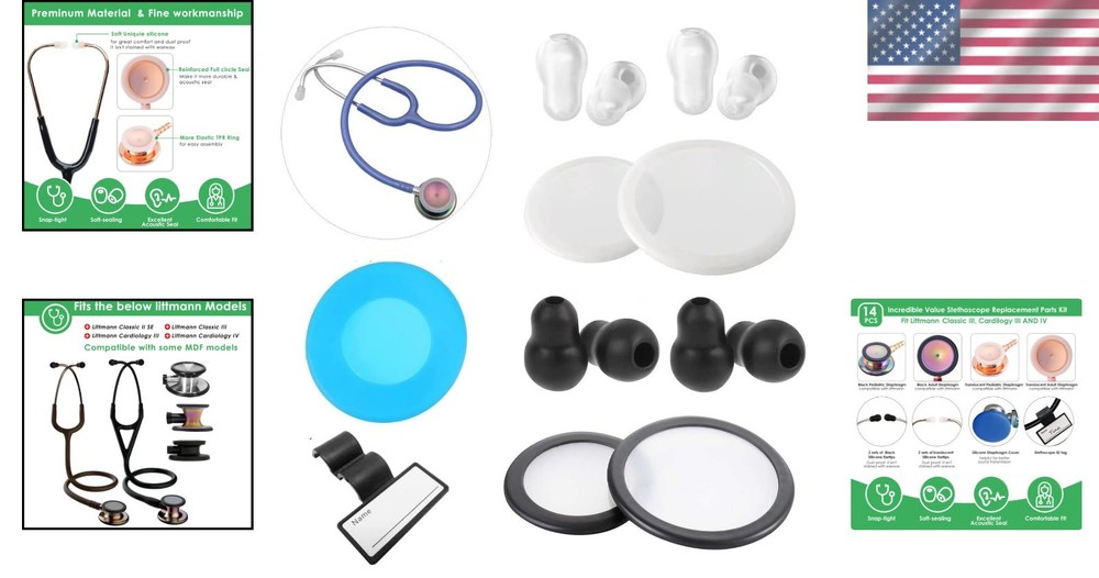 14-Pc Littmann Stethoscope Accessories Set - Enhanced Acoustic Performance