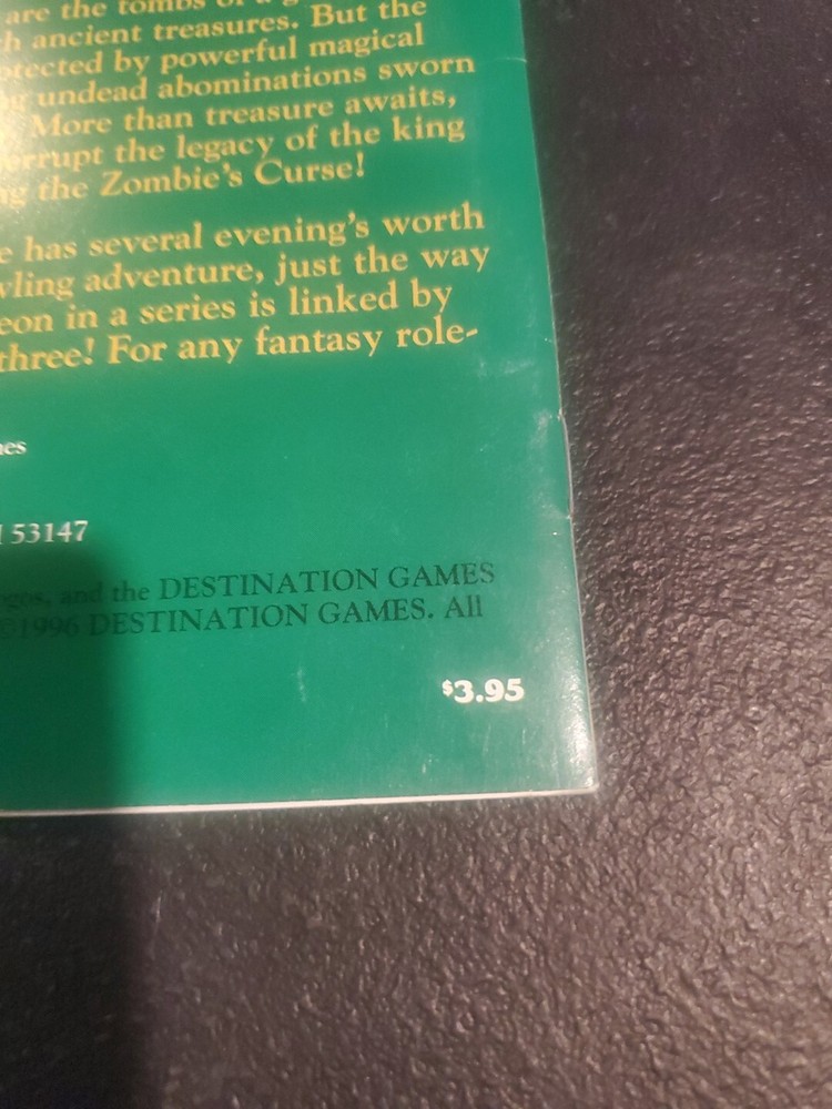 Dungeons & Dragons, DnD: Pulp Dungeons - The Zombie's Curse (d20 System)