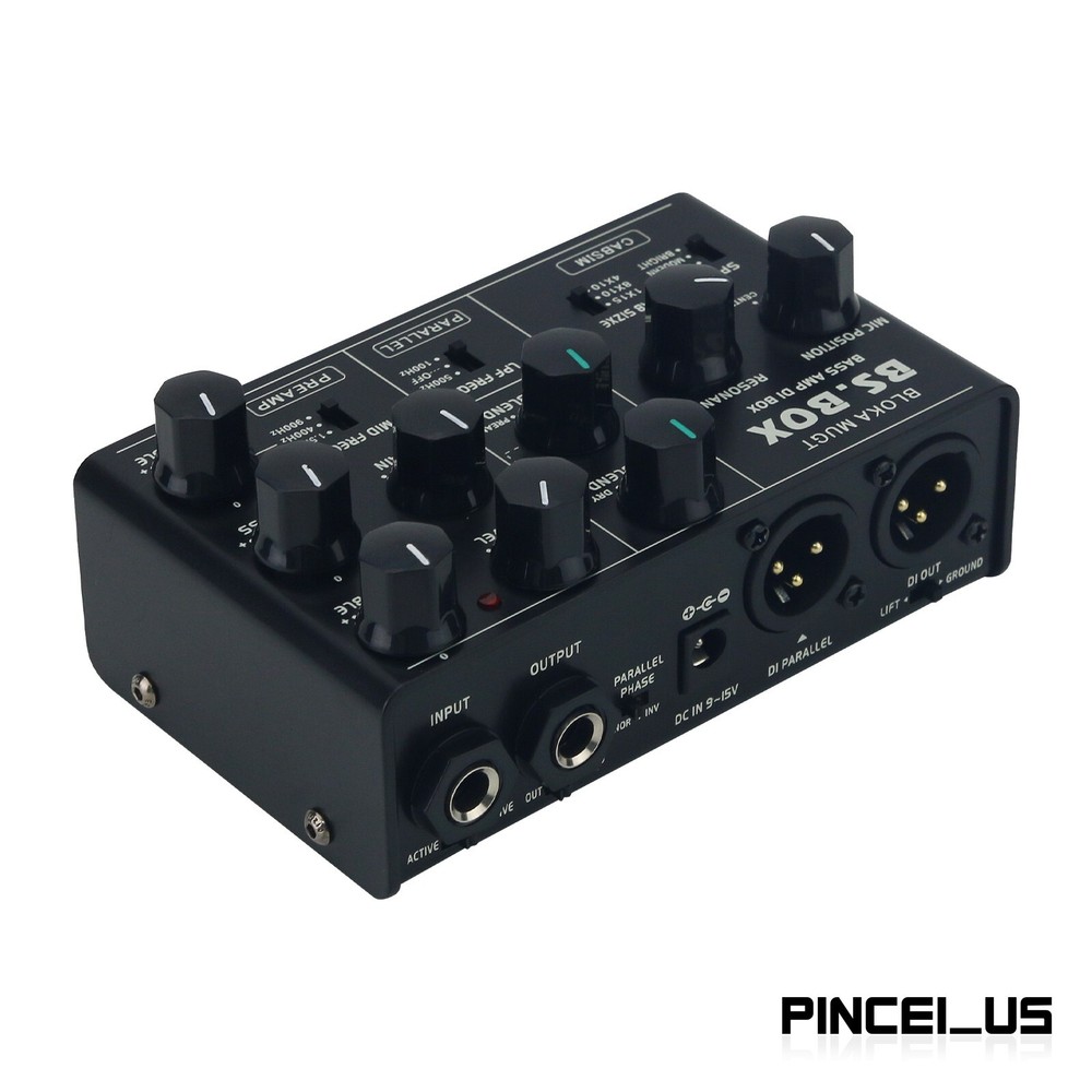 Electric Bass Simulation Effector 3-Segment EQ Bass Speaker Box 6.3MM Output DI