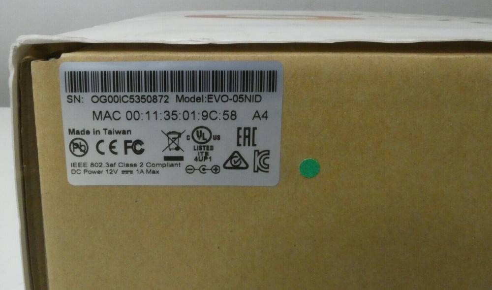 Pelco Oncam EVO-05NID 5MP Evolution 360ø Indoor Camera, Surface Mount