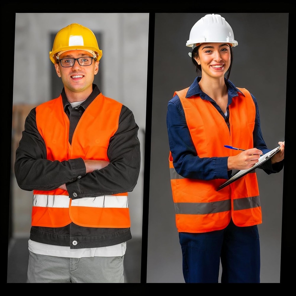 High Visibility Safety Vest Reflective Mesh Breathable Construction Work