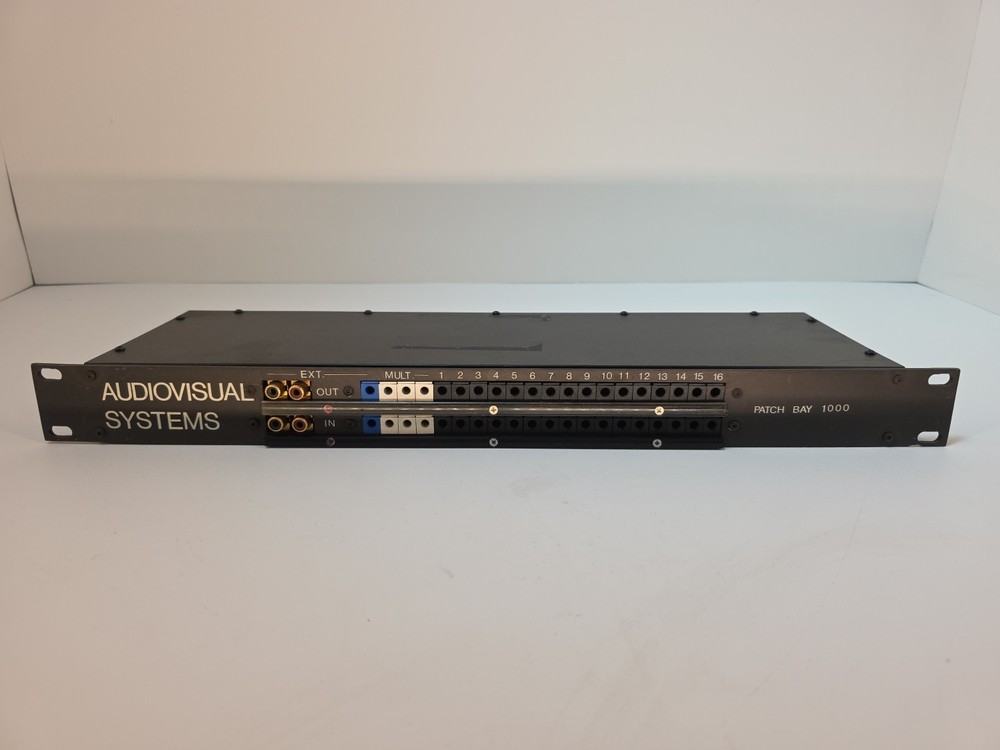 Audiovisual Systems Patch Bay 1000 Vintage 1U Audio Patchbay Router Untested