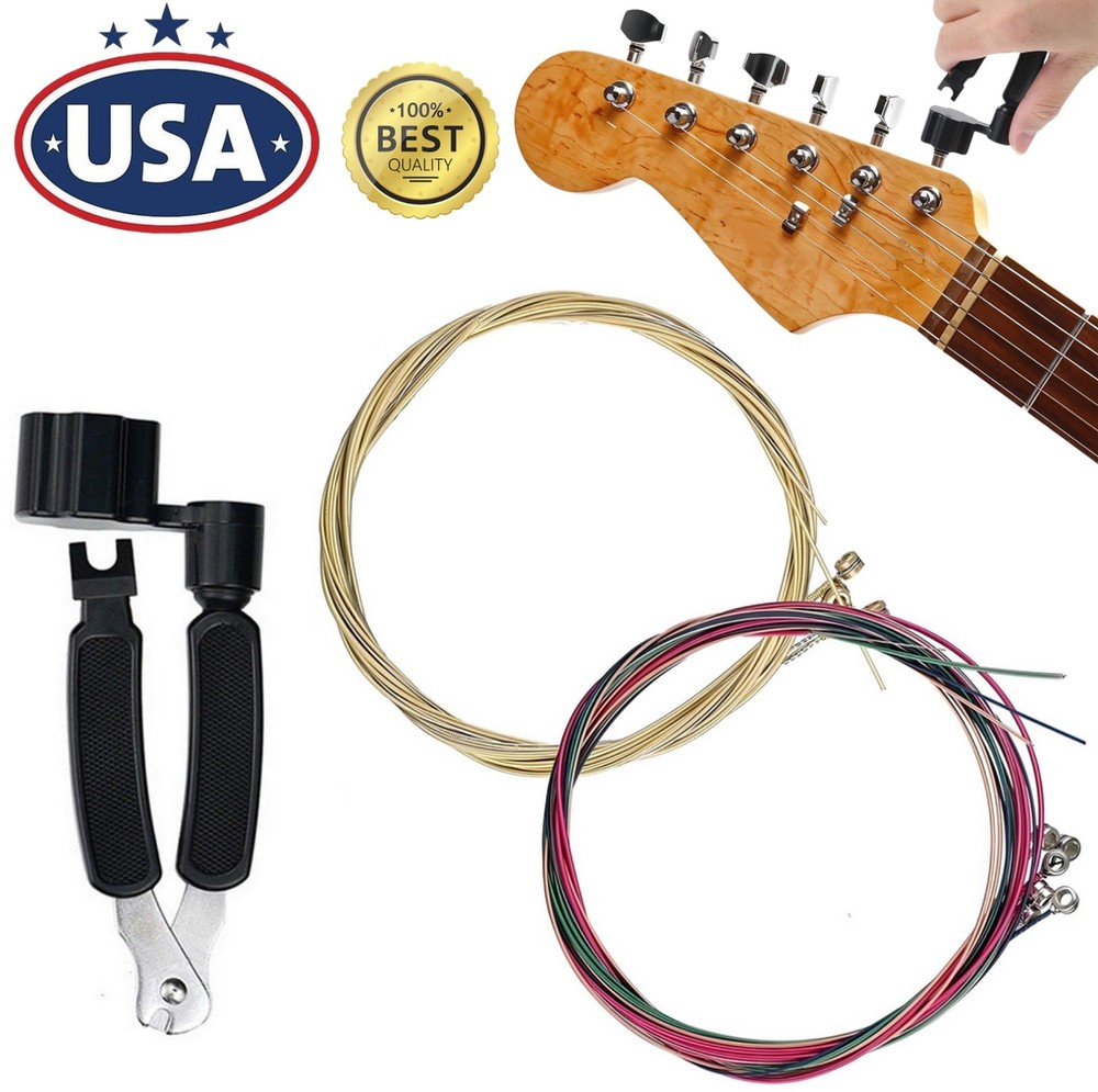 2 Set of 6 Classical Guitar Strings Replacement + 3 in 1 Guitar Restringing Tool