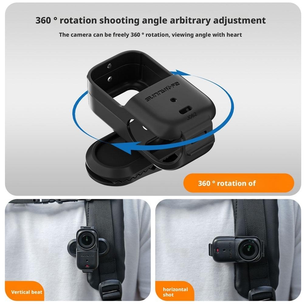 Osmo Nano Backpack Clip - Secure 360° Rotating Camera HO Mount T V5T0