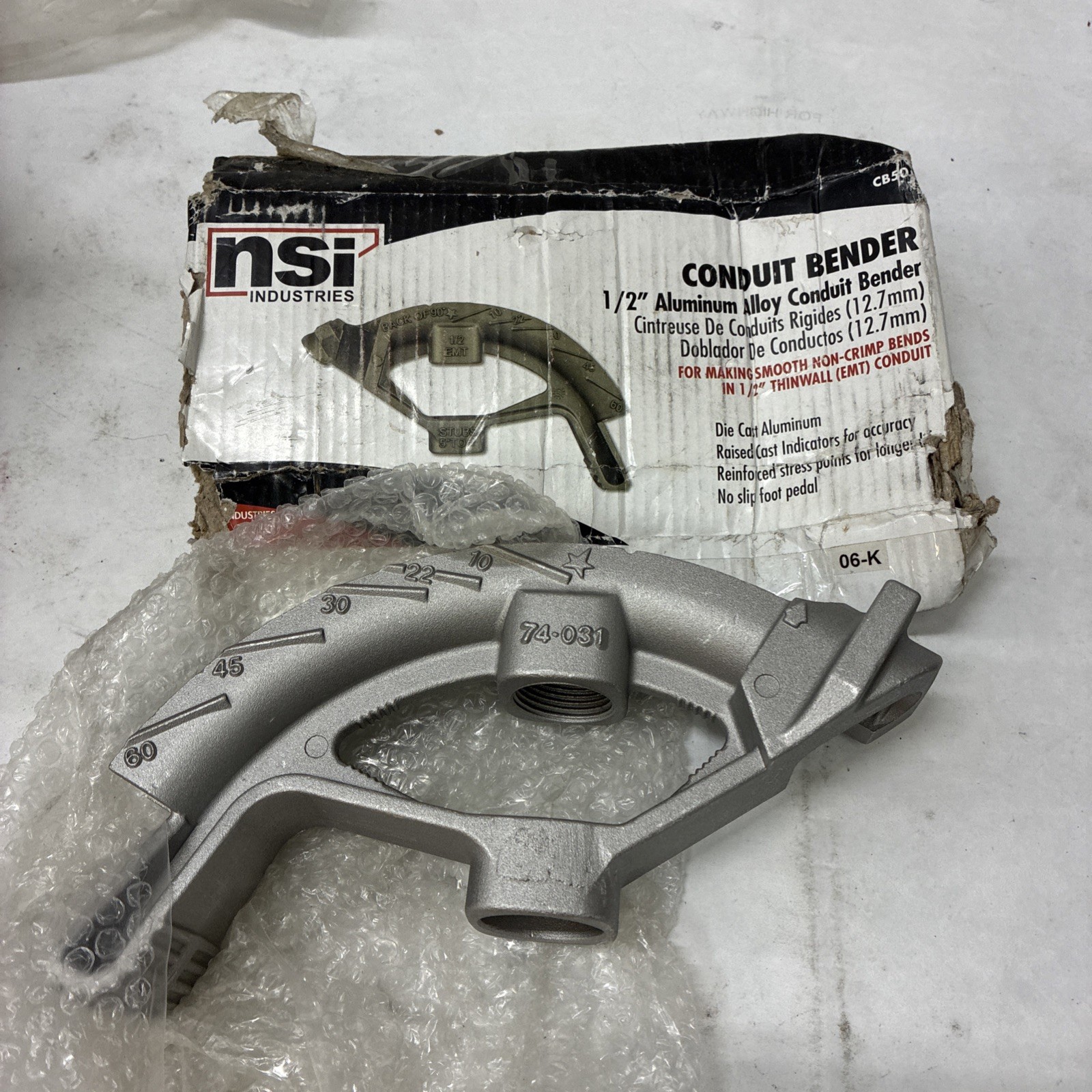 Nsi Industries Conduit Bender - 1/2'' Aluminum Alloy