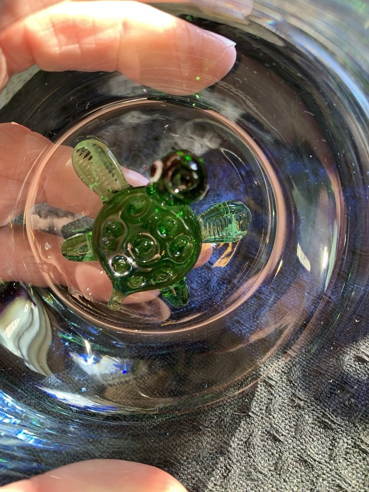 MiniZooUSA Glass Turtle Figurine Drinking Glass