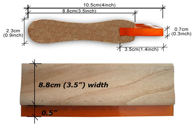 13" 33cm Screen Printing Squeegee Ink Scraper Silk Stencil Printing 75 Durometer