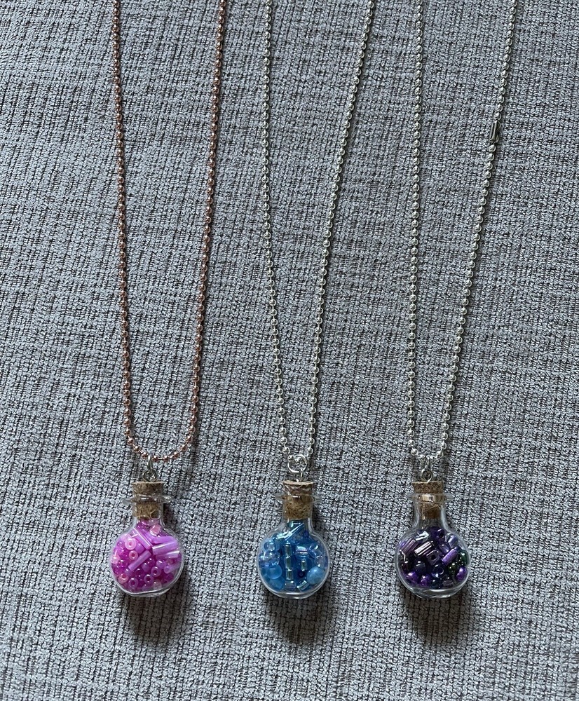 Handmade Spell Jar Bead Necklaces New
